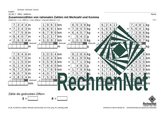 10_66_7 Rechnen Addition Merkzahl Komma mm-m-km g-kg ml-l vierstellig_bis69