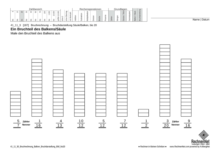 41_11_3 Bruchrechnung Balken Bruchdarstellung Bild bis20