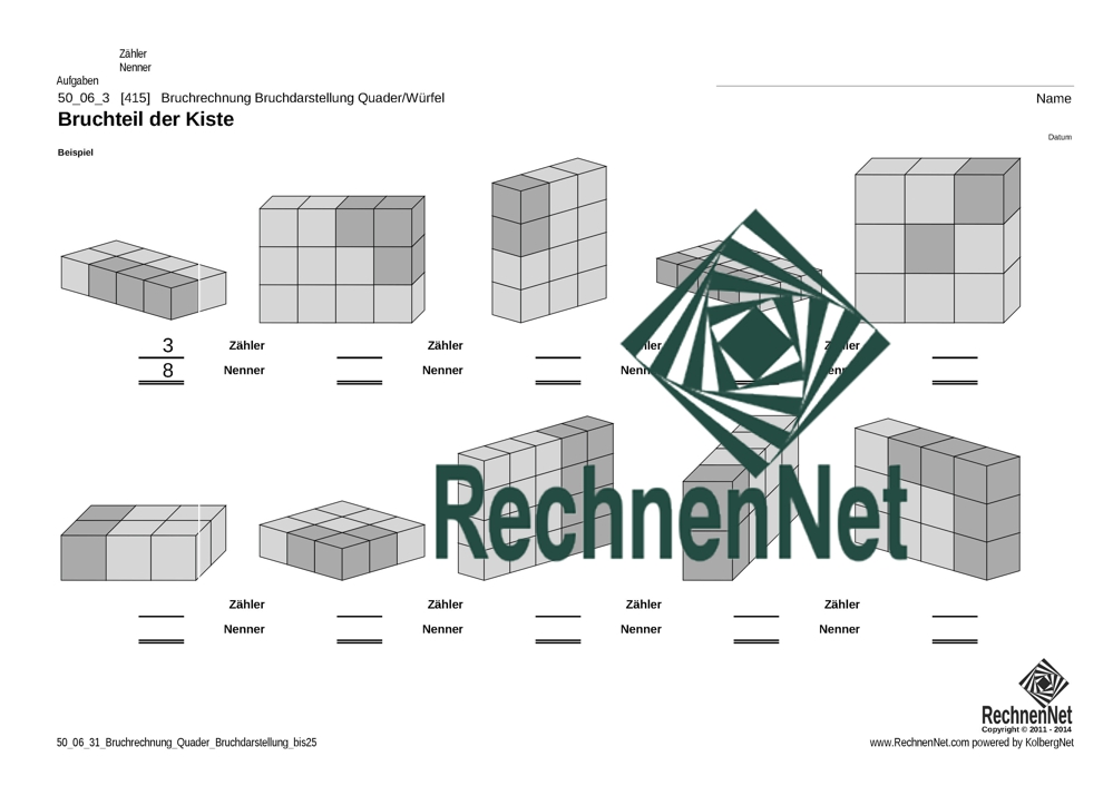 50_06_3 Bruchrechnung Quader Bruchdarstellung bis25