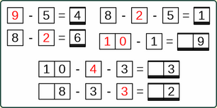 21_47 Subtraktion Lücke einstellig