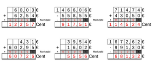 12_58 Addition Subtraktion Merkzahl Komma Euro fünfstellig