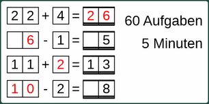 22_58 Addition Subtraktion Lücke 5min einstellig-zweistellig