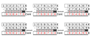 11_59 Subtraktion Merkzahl Komma Euro sechsstellig